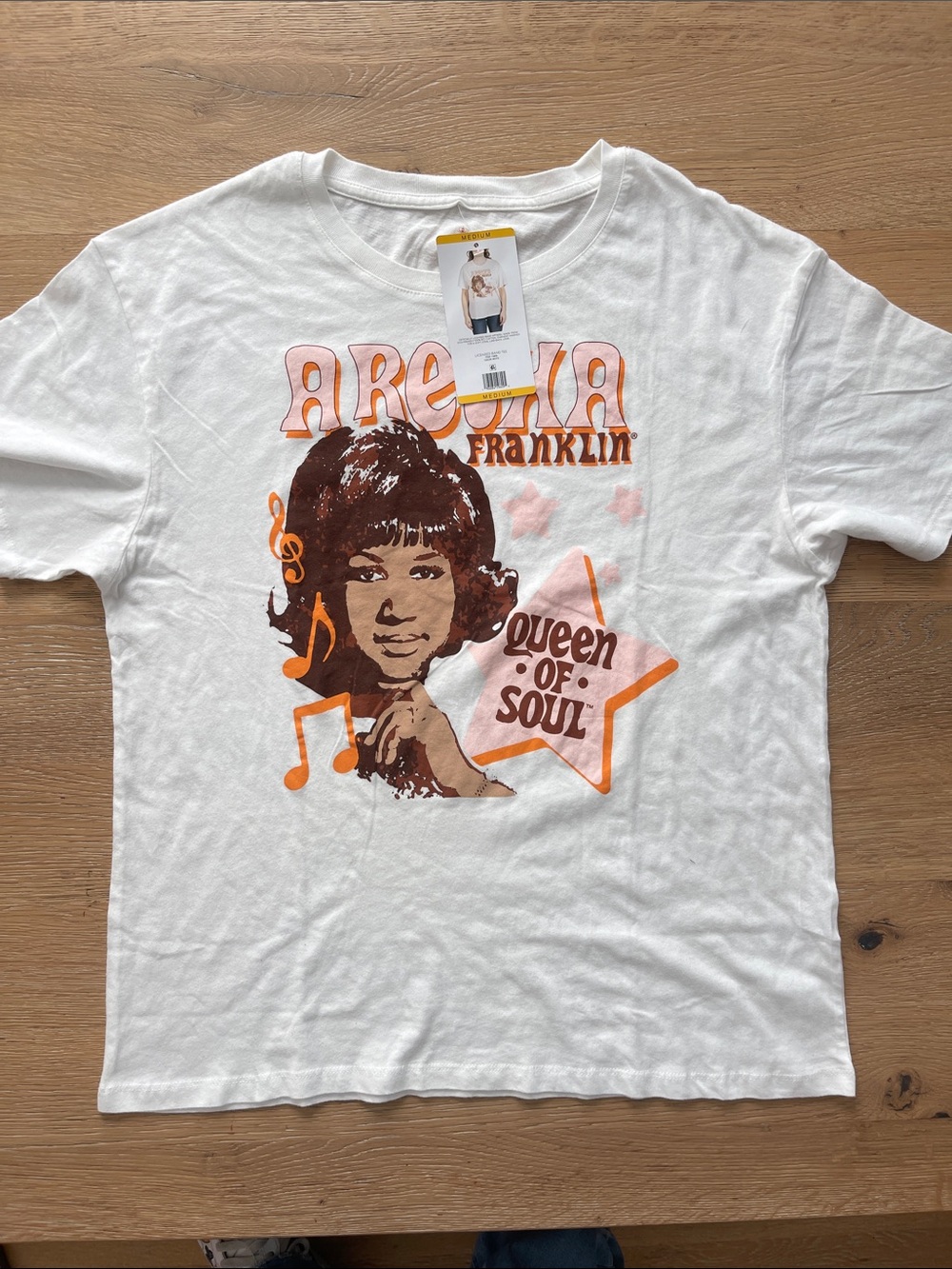 Aretha‎ Franklin Queen of Soul Graphic Tee - White